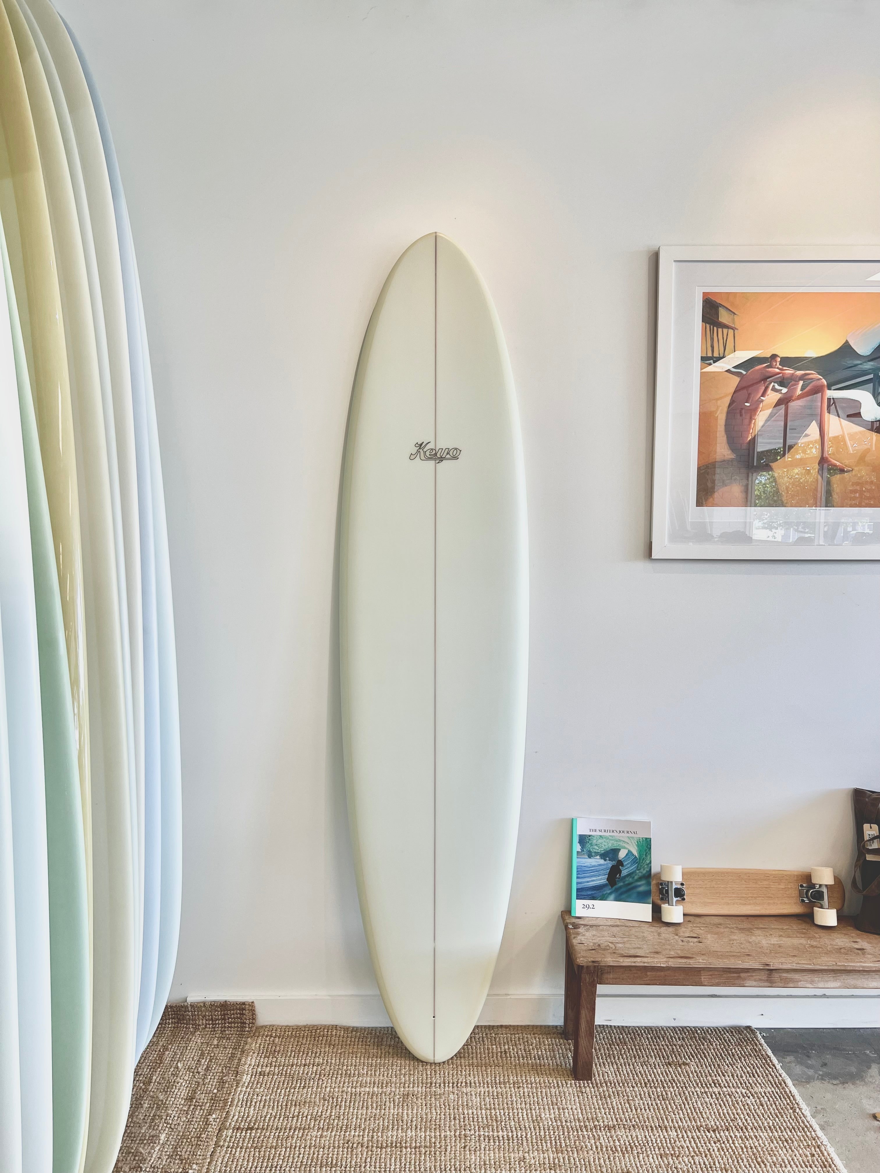 Keyoサーフボード　ミッドレングス　7'0 MID EGG KEYO SURFBOARDS キーヨ サーフボード Mid Egg Fish Keel On Fin 7'2